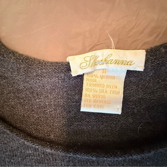 Shoshanna Grey Shortsleeved Wool/Silk Pleated Sweater Dress Size Small MSRP $295 - Picture 6 of 6